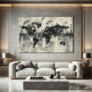 TABLEAU CARTE DU MONDE URBAIN
