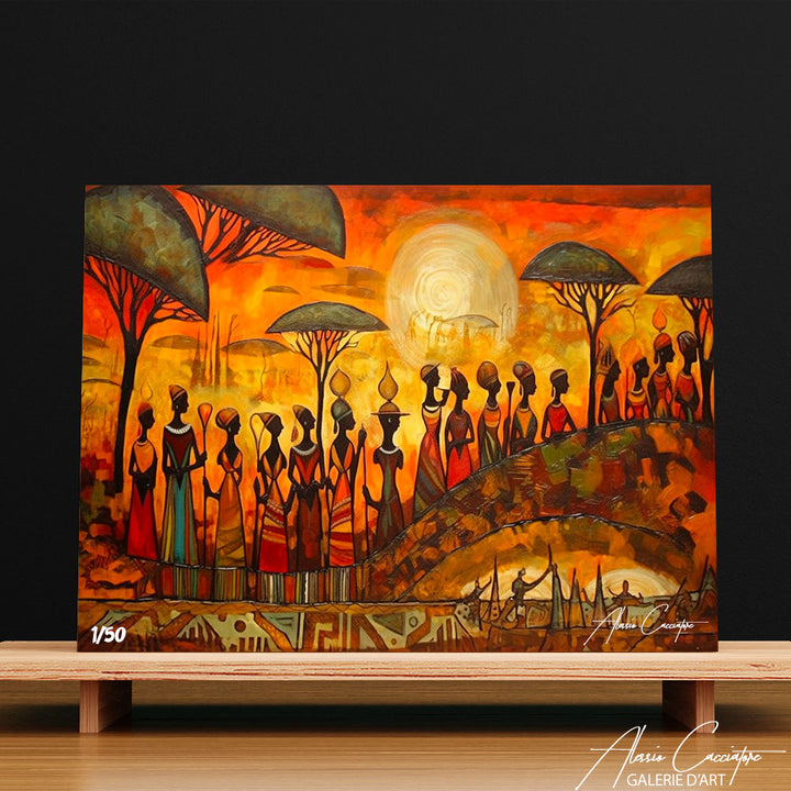tableau art africain peinture