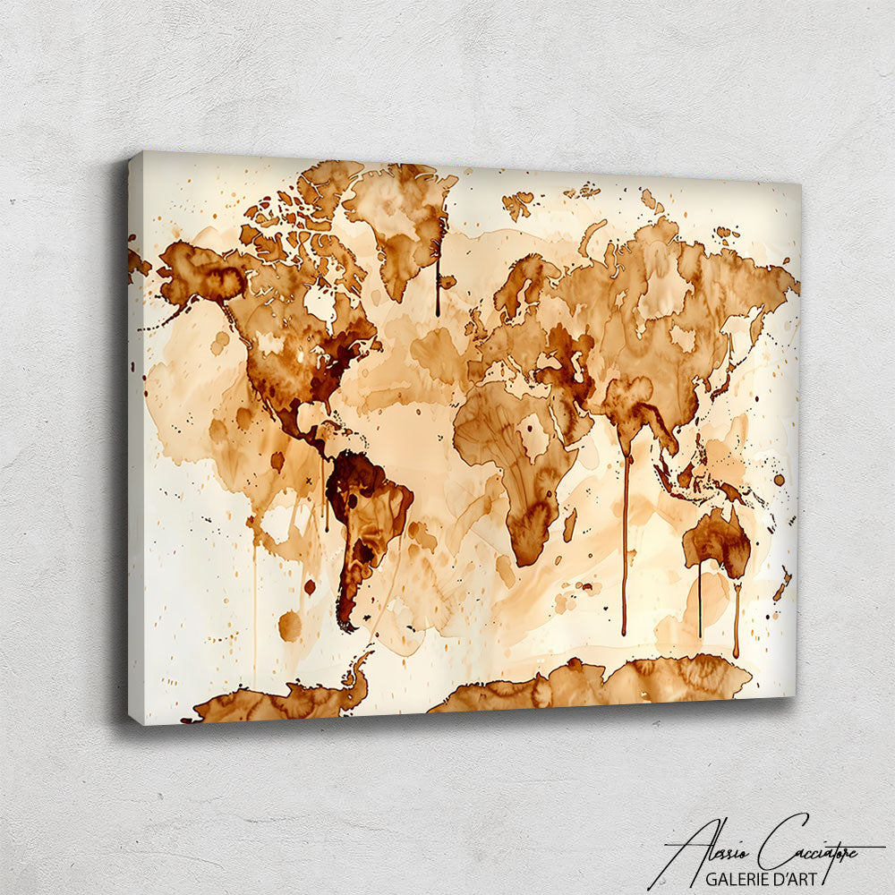 Tableau Mappemonde Vintage