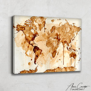 Tableau Mappemonde Vintage