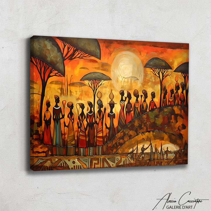 tableau art africain peinture