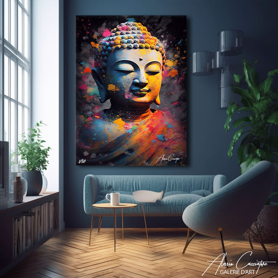toile bouddha – mise en situation