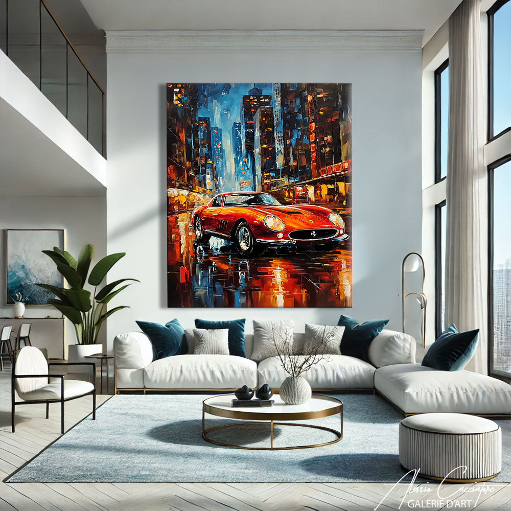 TABLEAU FERRARI ABSTRAIT