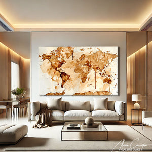 Tableau Mappemonde Vintage