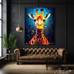 tableau girafe coloré