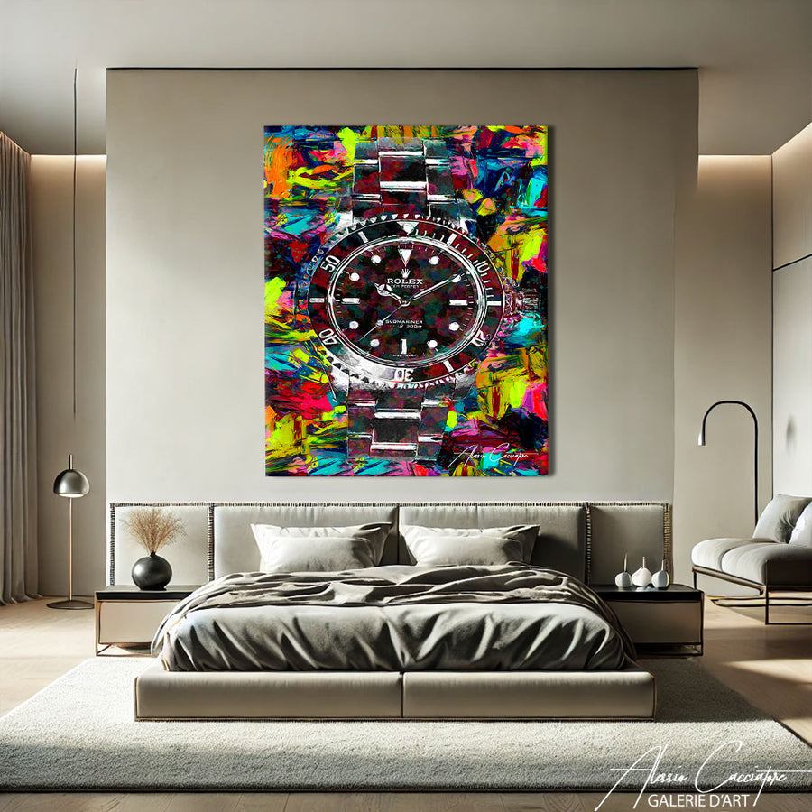 TABLEAU ROLEX POP ART
 – mise en situation