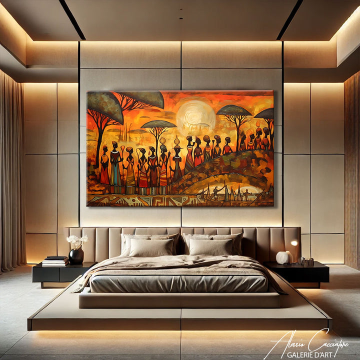 tableau motif africain