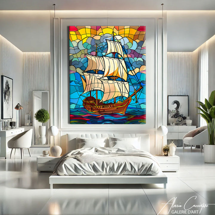 Tableau Mer et Bateau
