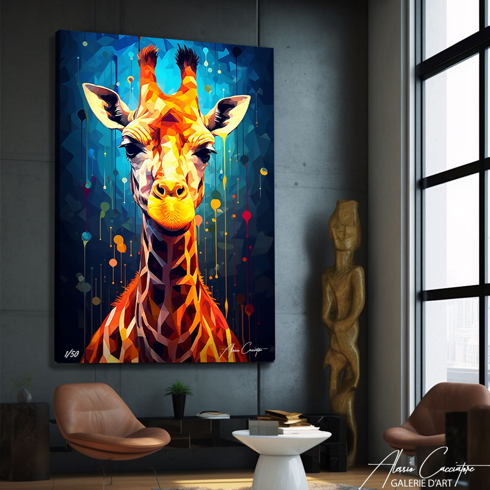 tablaeu girafe contemporain