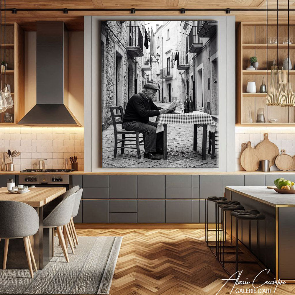 TABLEAU CUSINE NOIR ET BLANC