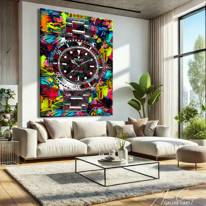 Tableau Montre coloré
