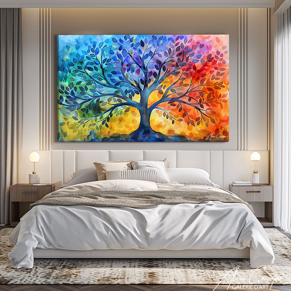 tableau abstrait arbre de vie