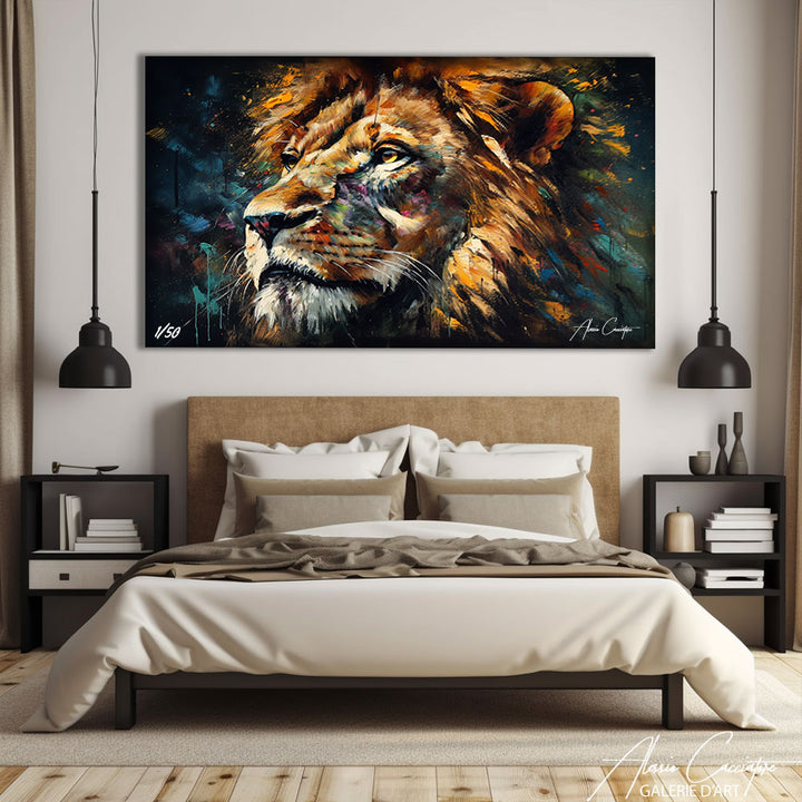 Tableau Lion Coloré