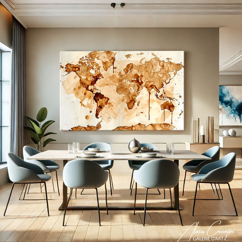 Tableau Mappemonde Moderne
