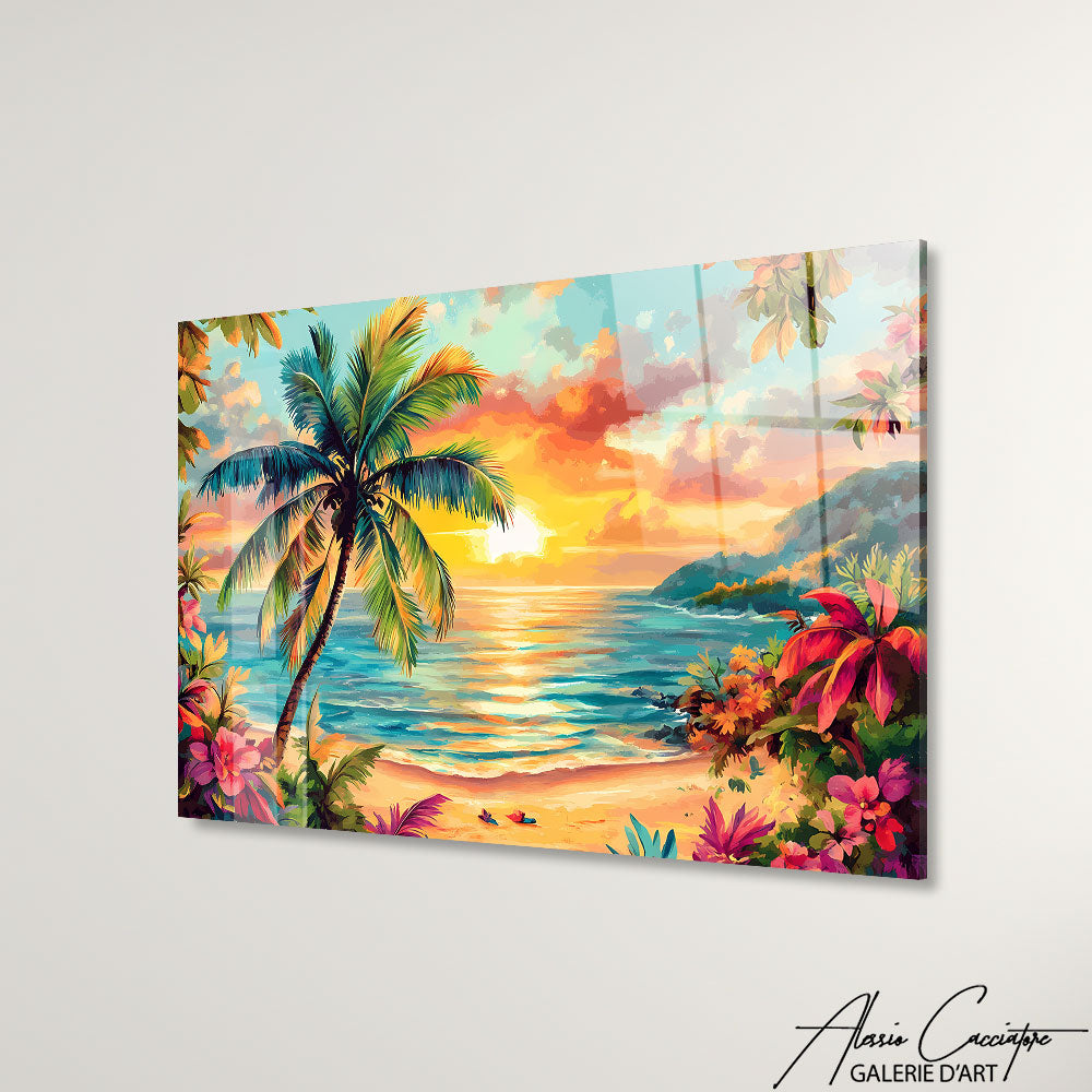 Cadre Paysage Tropical