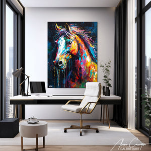 Tableau Cheval Abstrait