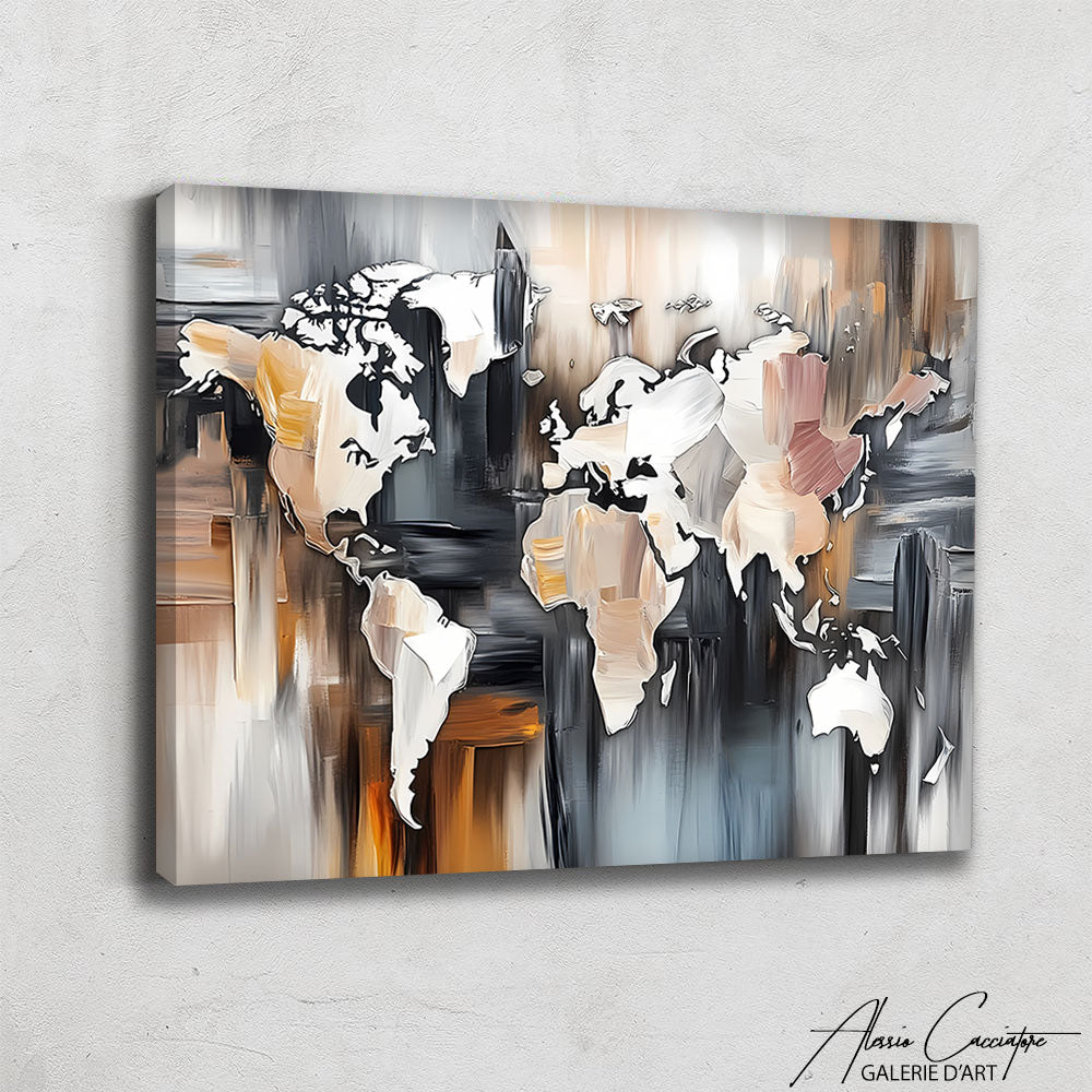 Tableau Carte du Monde Salon