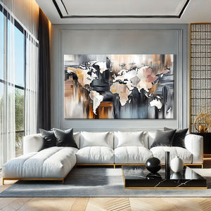 Tableau Carte du Monde Salon