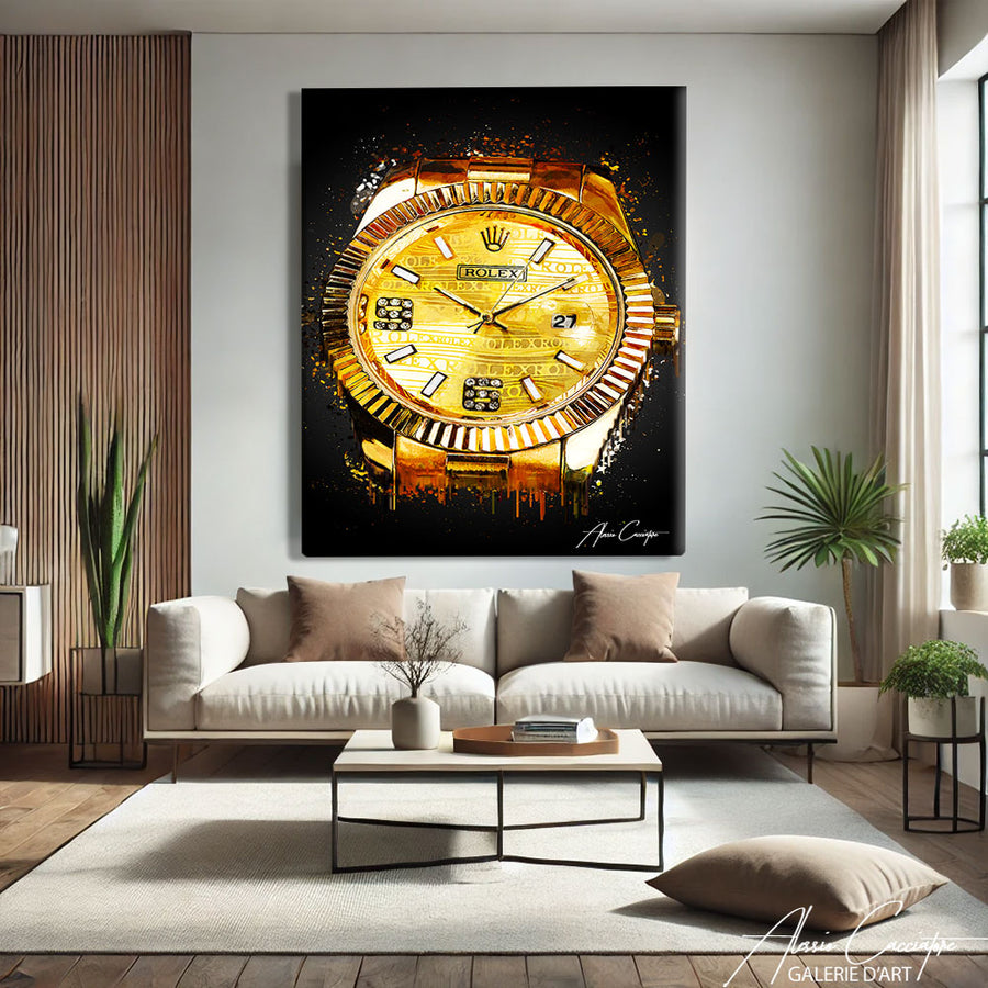 TABLEAU ROLEX AQUARELLE
 – mise en situation