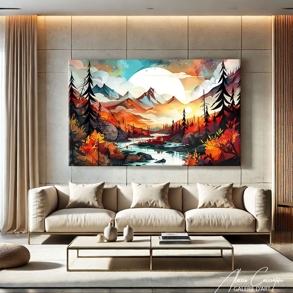 Tableau Panoramique Montagne
