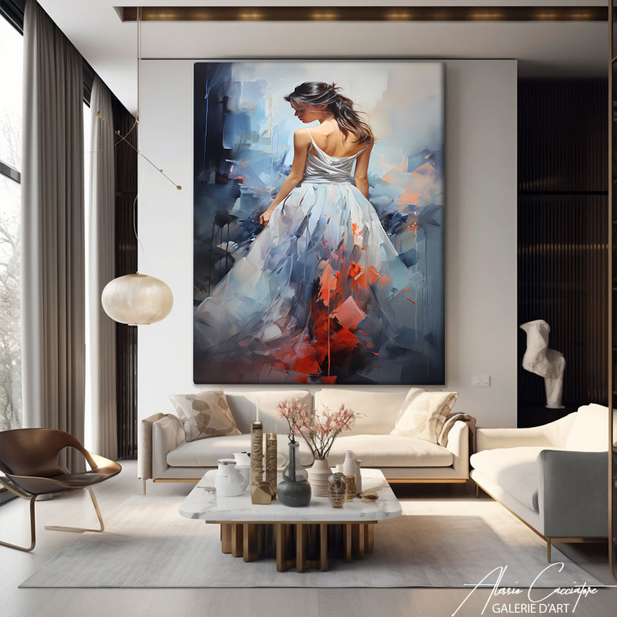Peinture de Femme de Dos – mise en situation