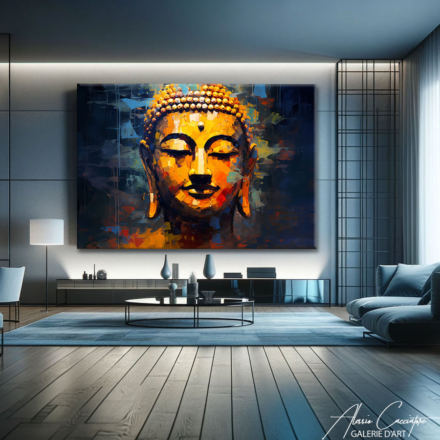 bouddha peinture couleur – mise en situation