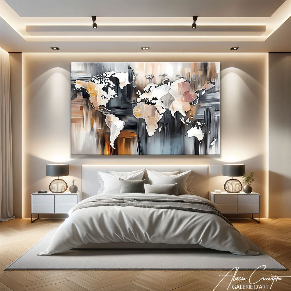 Tableau Mappemonde Couleur
