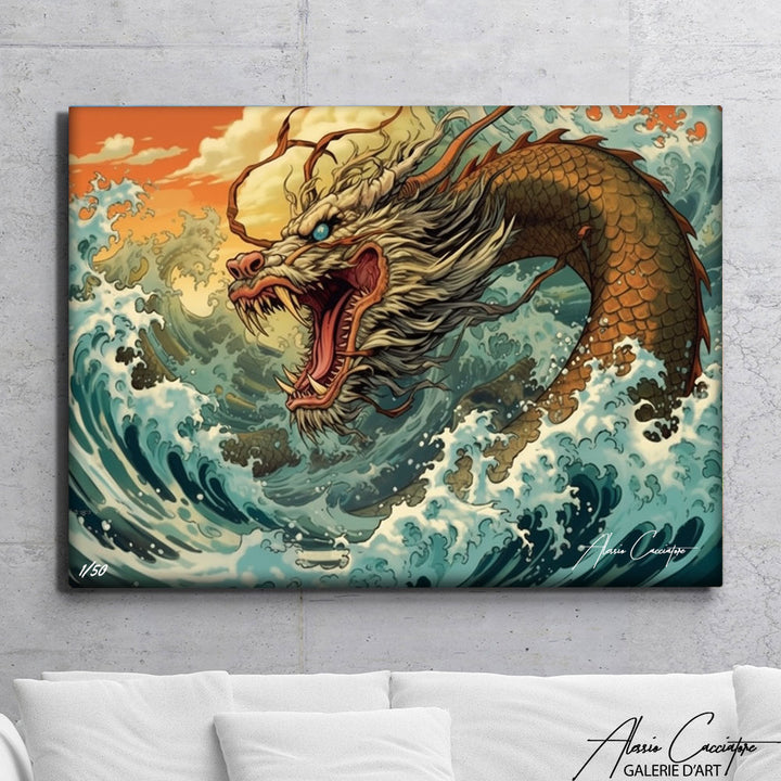 peinture dragon japonais