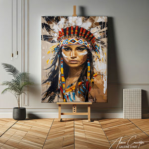 tableau indien abstrait