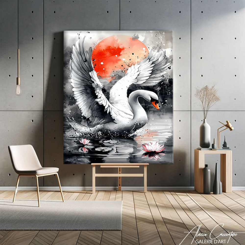 Tableau Oiseau Abstrait