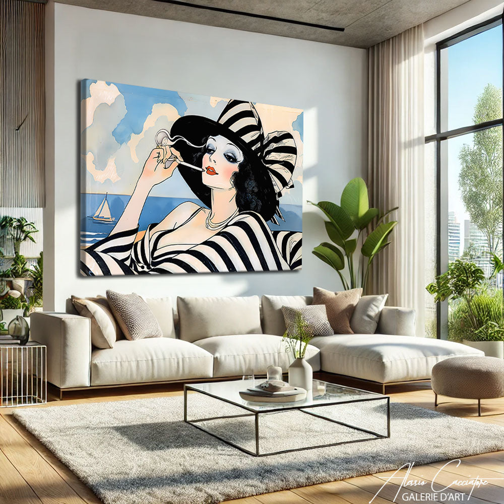 Toile Art Déco Vintage
