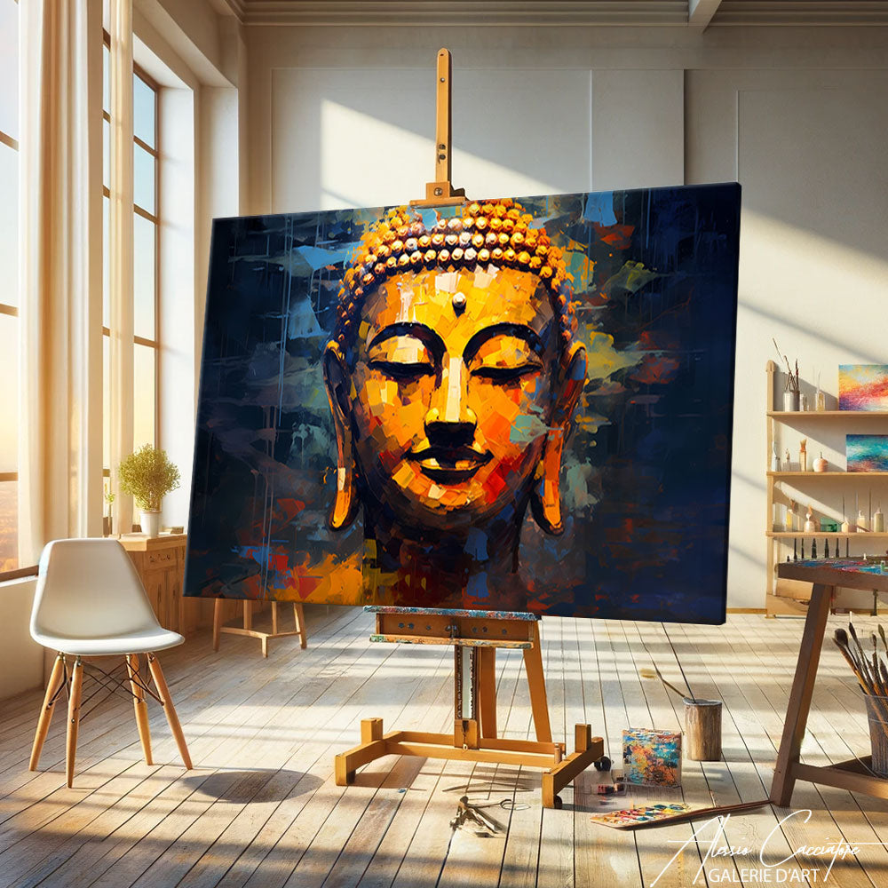 tableau bouddha couleur
