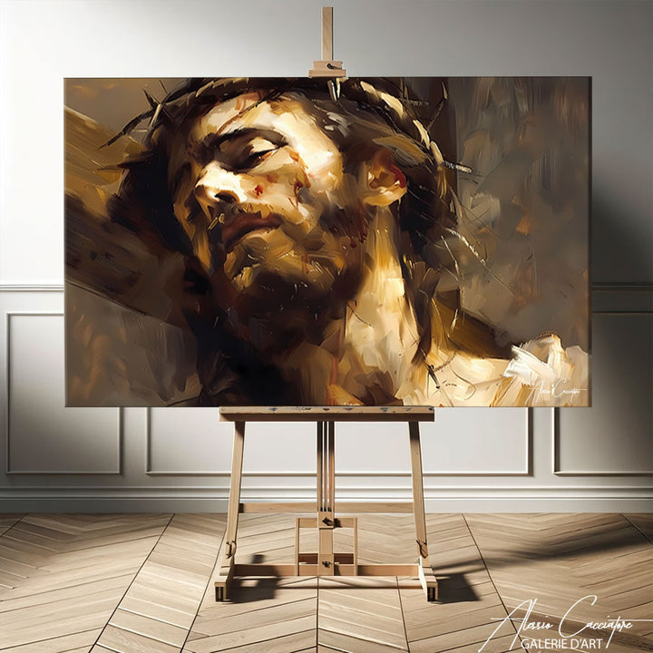 Peinture Christ en Croix