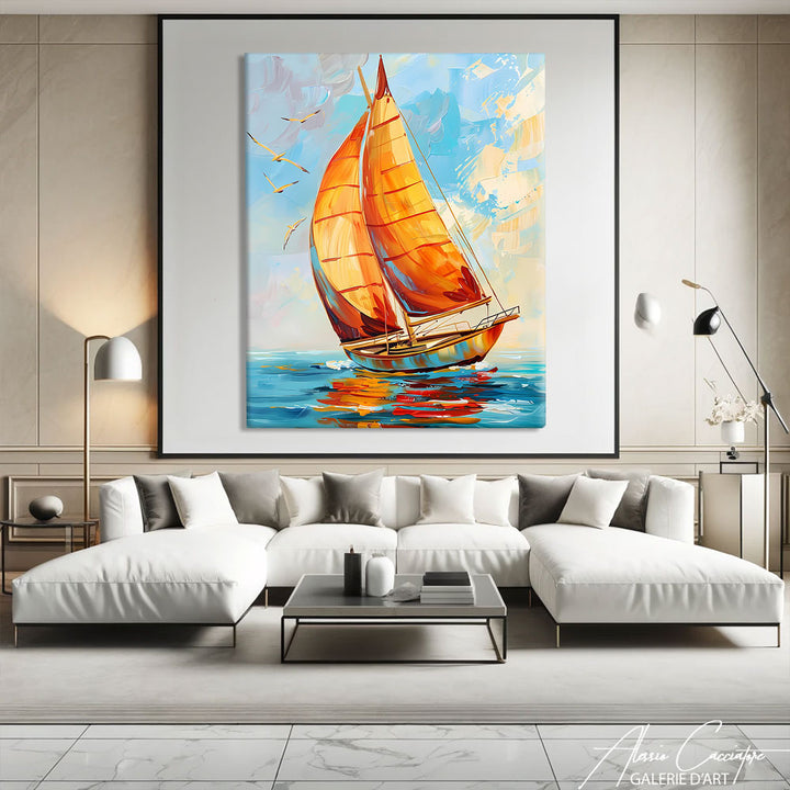 Tableau Mer et Bateau
