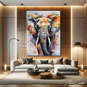 tableau éléphant peinture