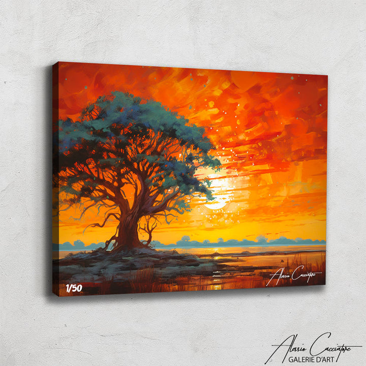 peinture arbre africain