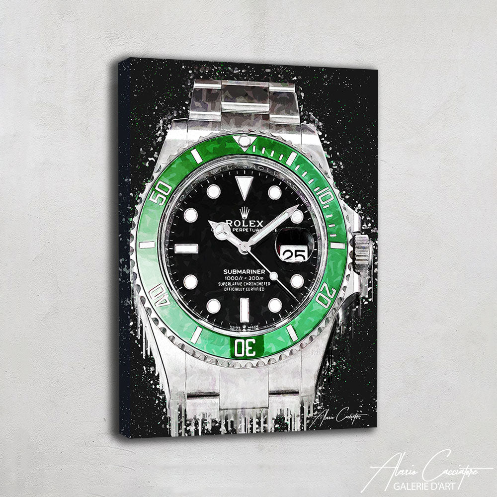 TABLEAU ROLEX VERT
