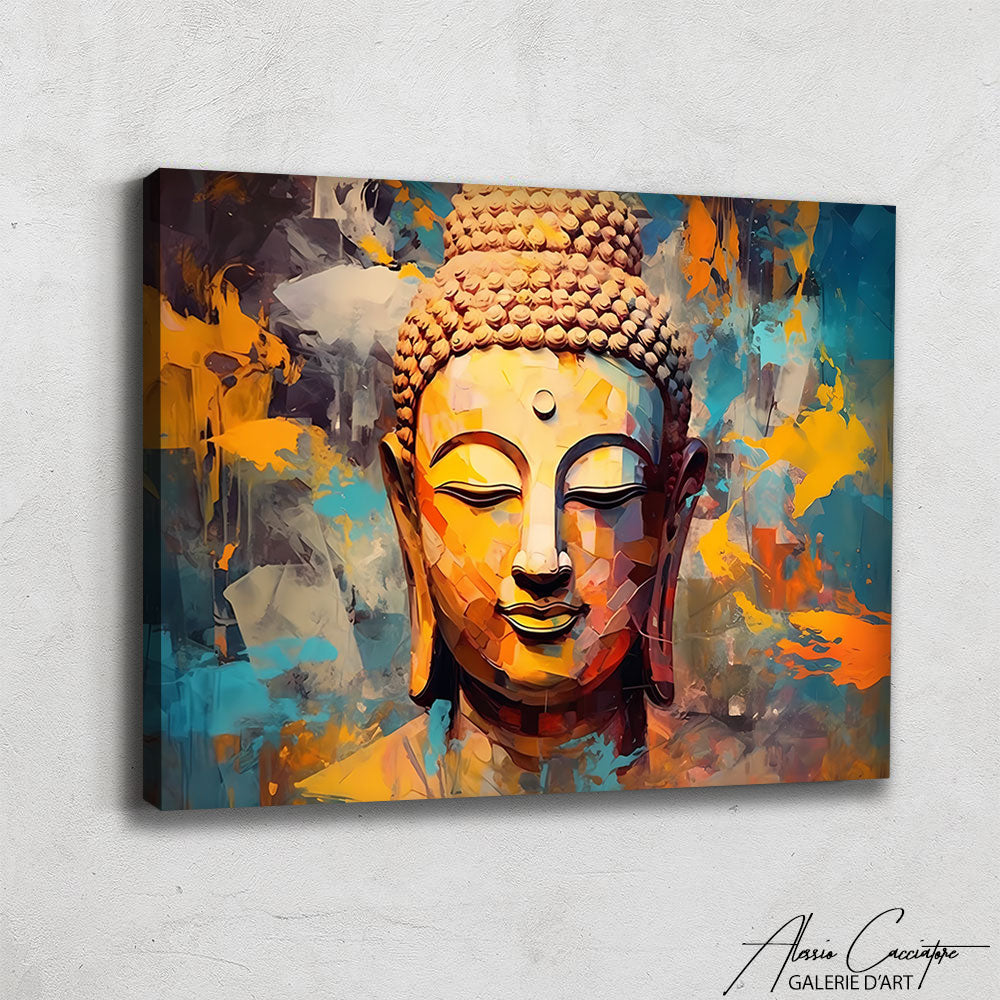 tableau bouddha doré