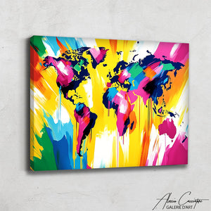 Tableau Mappemonde Couleur