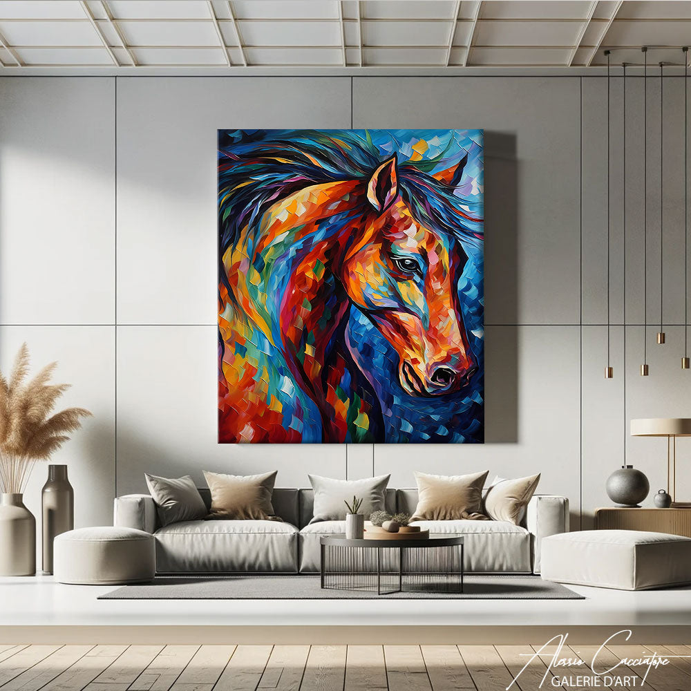 tableau cheval coloré


