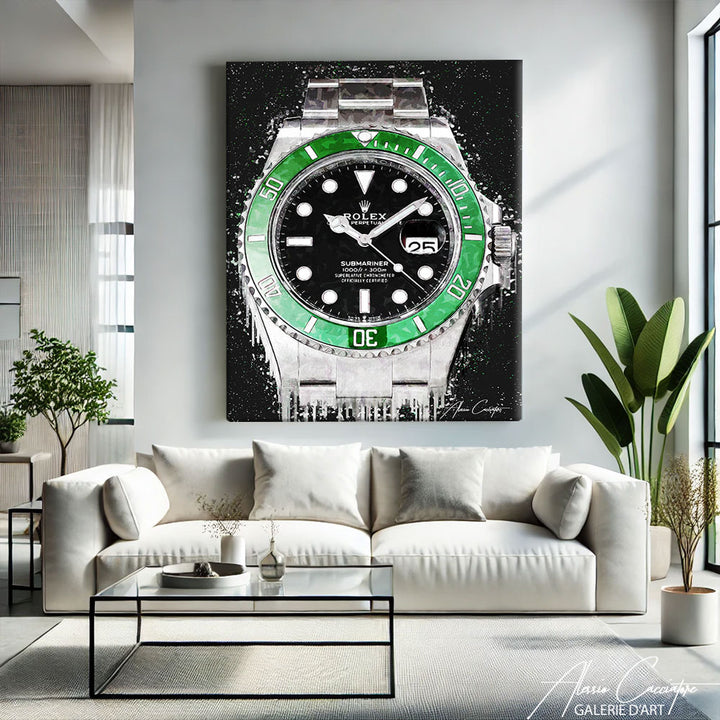 TABLEAU ROLEX VERT
