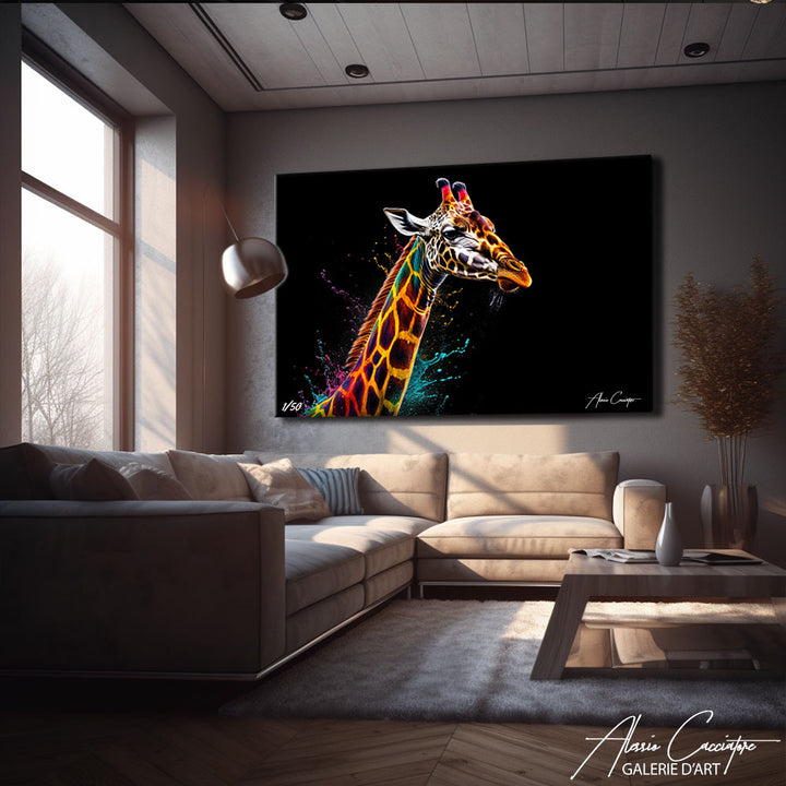 tableau girafe déco