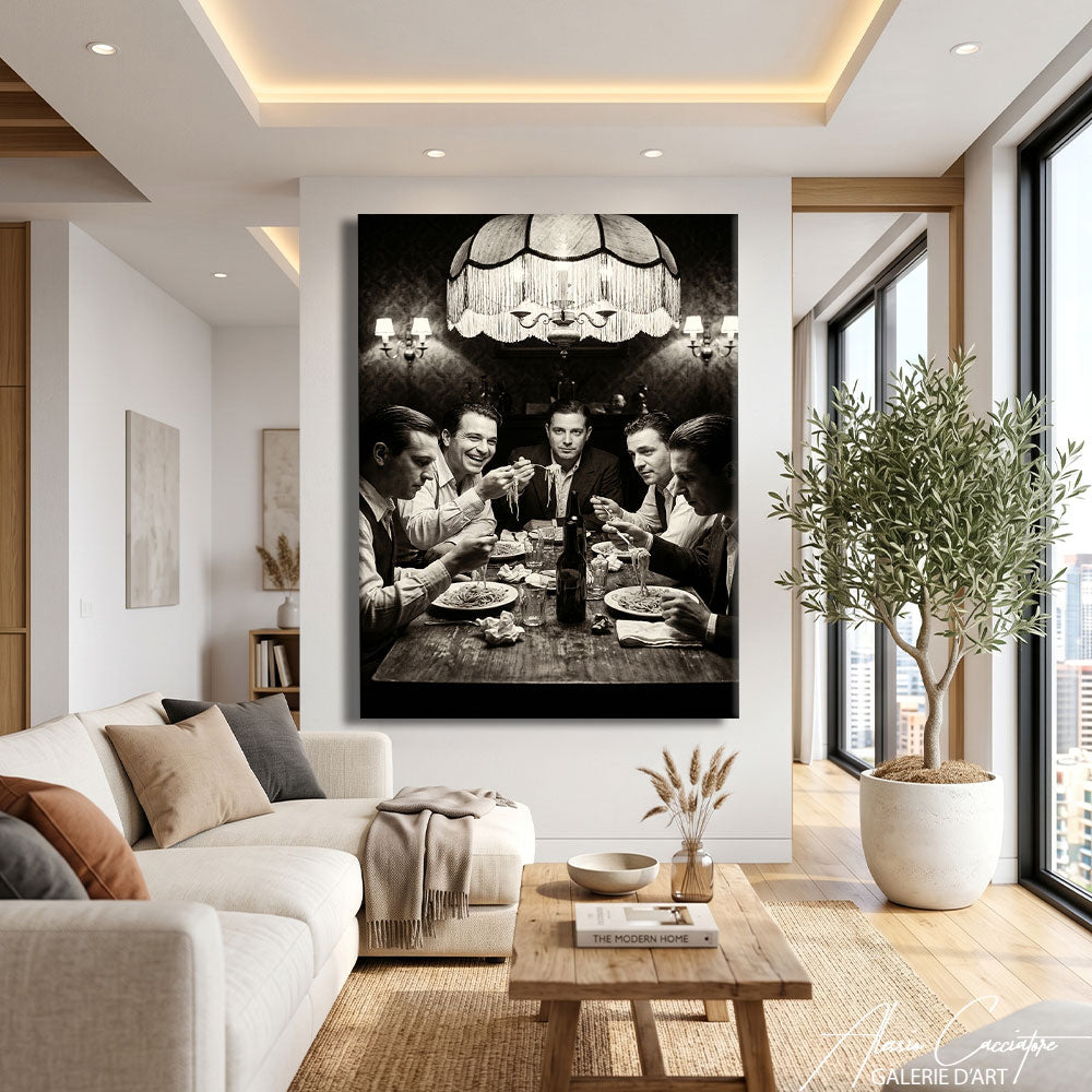 TABLEAU DÉCO CUISINE NOIR ET BLANC