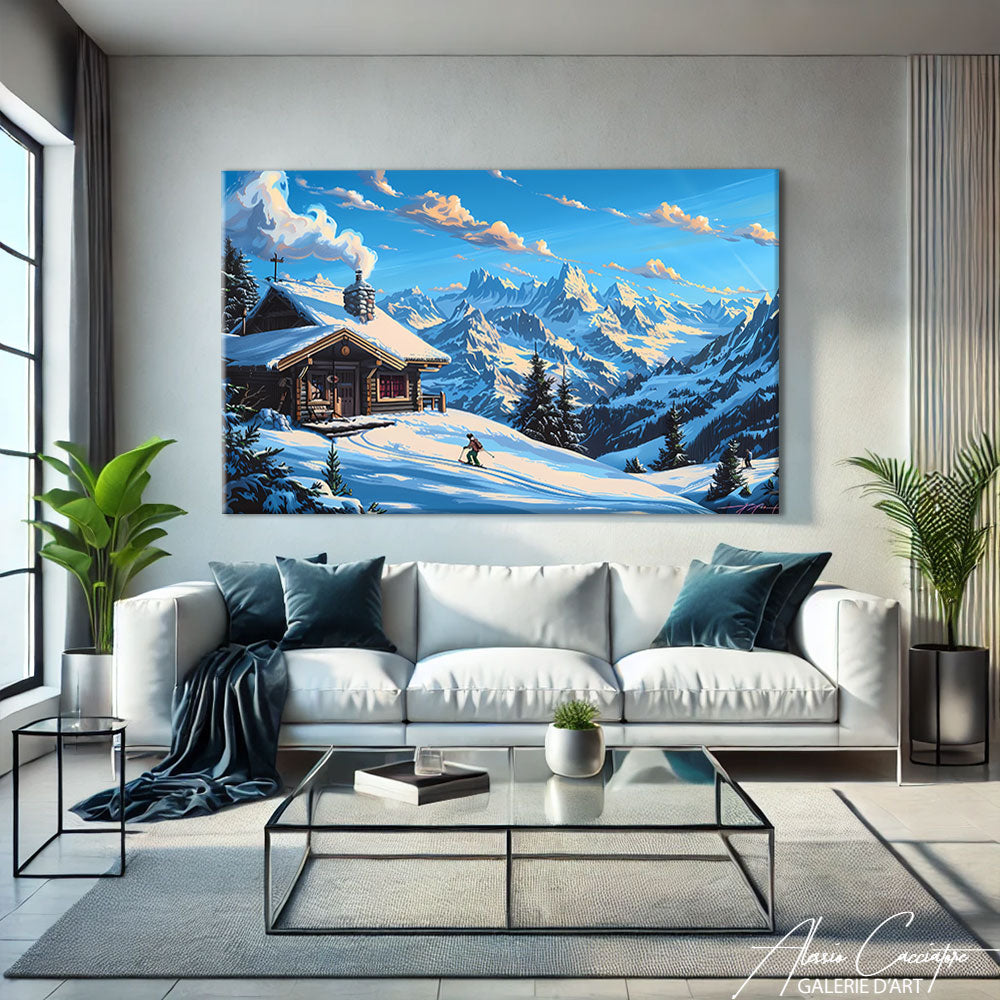 Tableau Chalet Montagne
