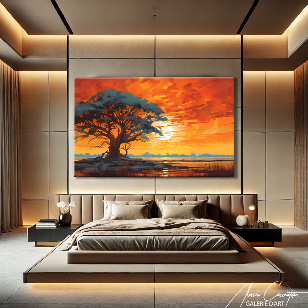 Peinture Arbre Africain 