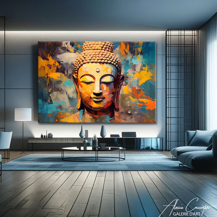bouddha peinture acrylique