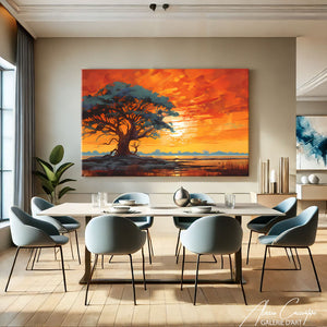tableau paysage africain