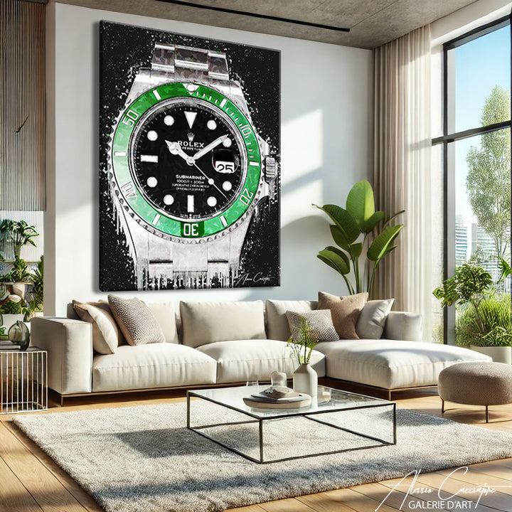 TABLEAU MONTRE VERTE
