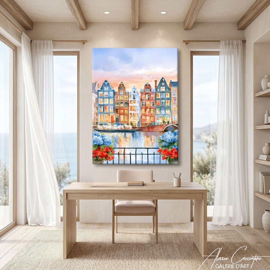 Tableau Poster Amsterdam – mise en situation