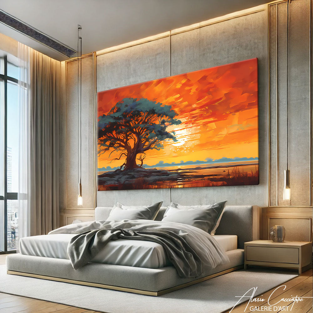 tableau africain paysage